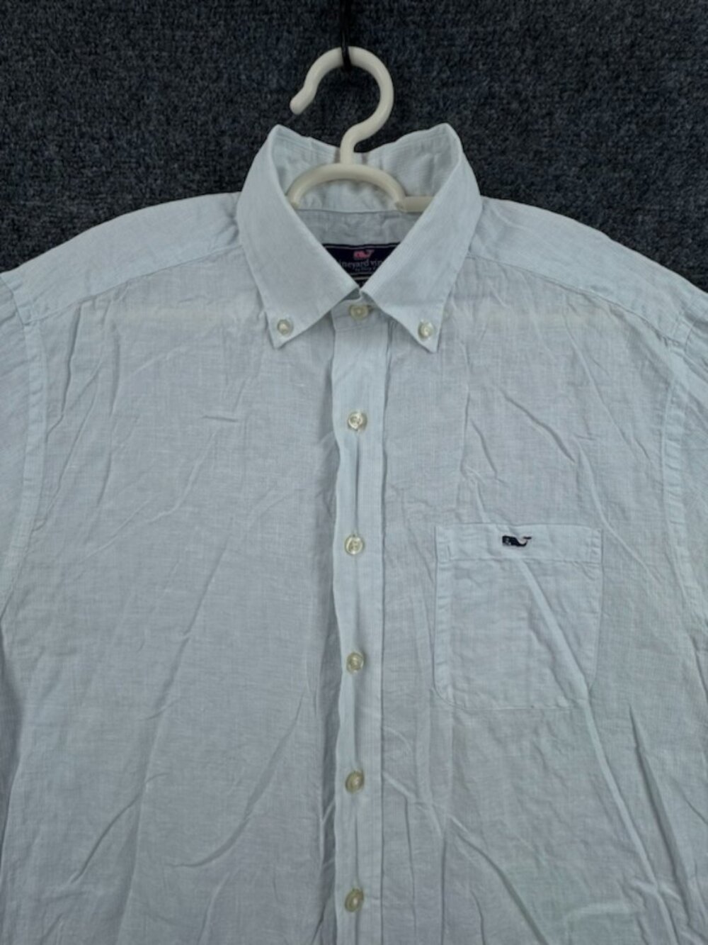 Vineyard Vines Mens Classic Fit Tucker Button-Down Blue Medium Logo Casual Solid